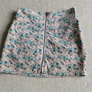 Floral Pink Mini Skirt